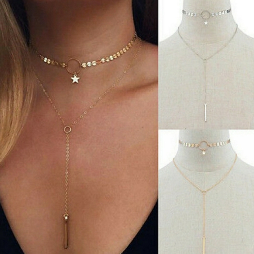 📦 📿🌟💎 Sequin tassel choker necklace!